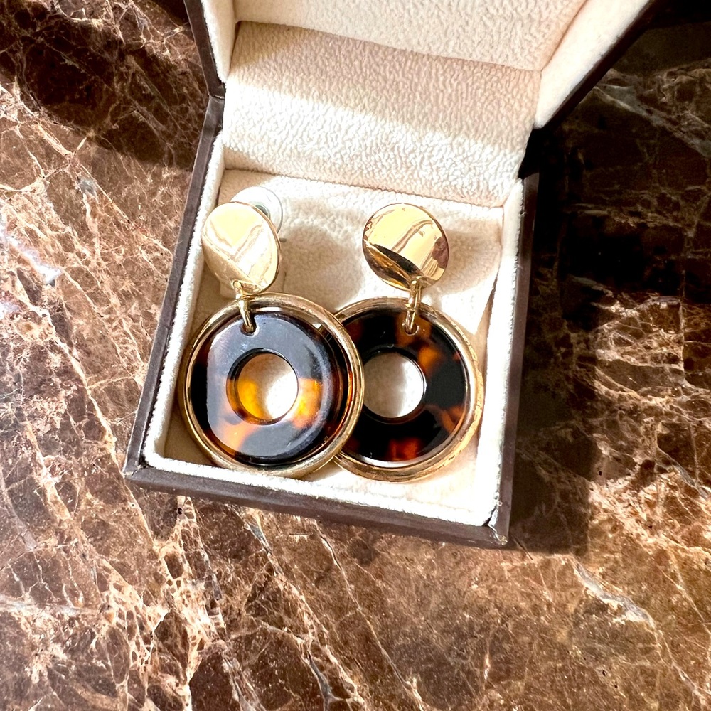 Modernist Gold Hoop Earrings